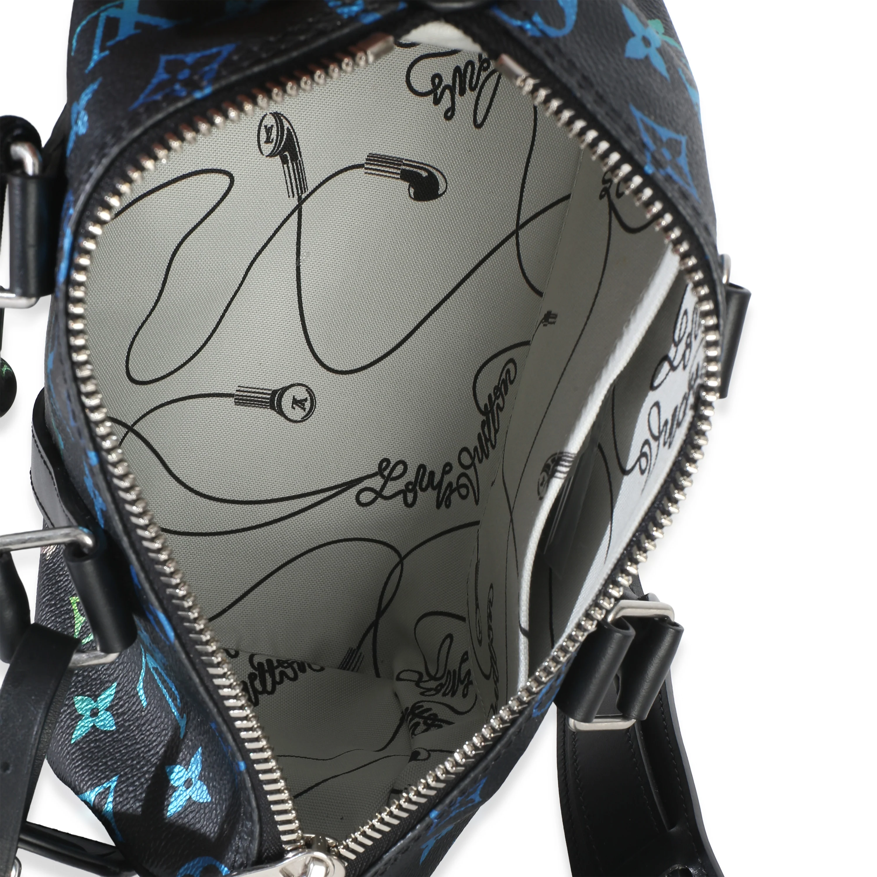Iridescent Black Multicolor Monogram Keepall Bandouliere 25 - Image 9