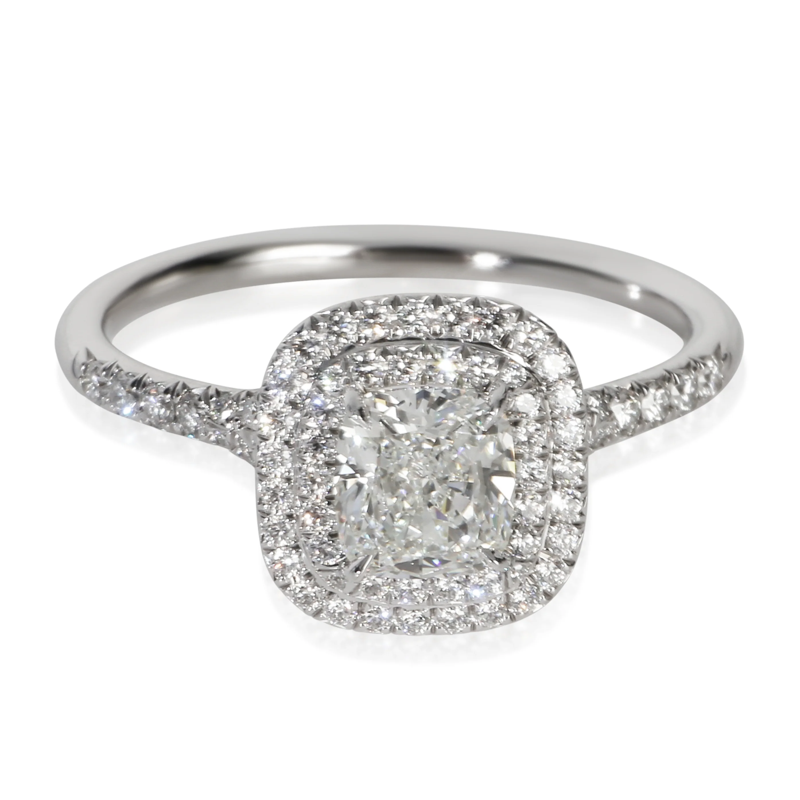 1.07 ct Cushion Diamond Soleste Double Halo Engagement Ring