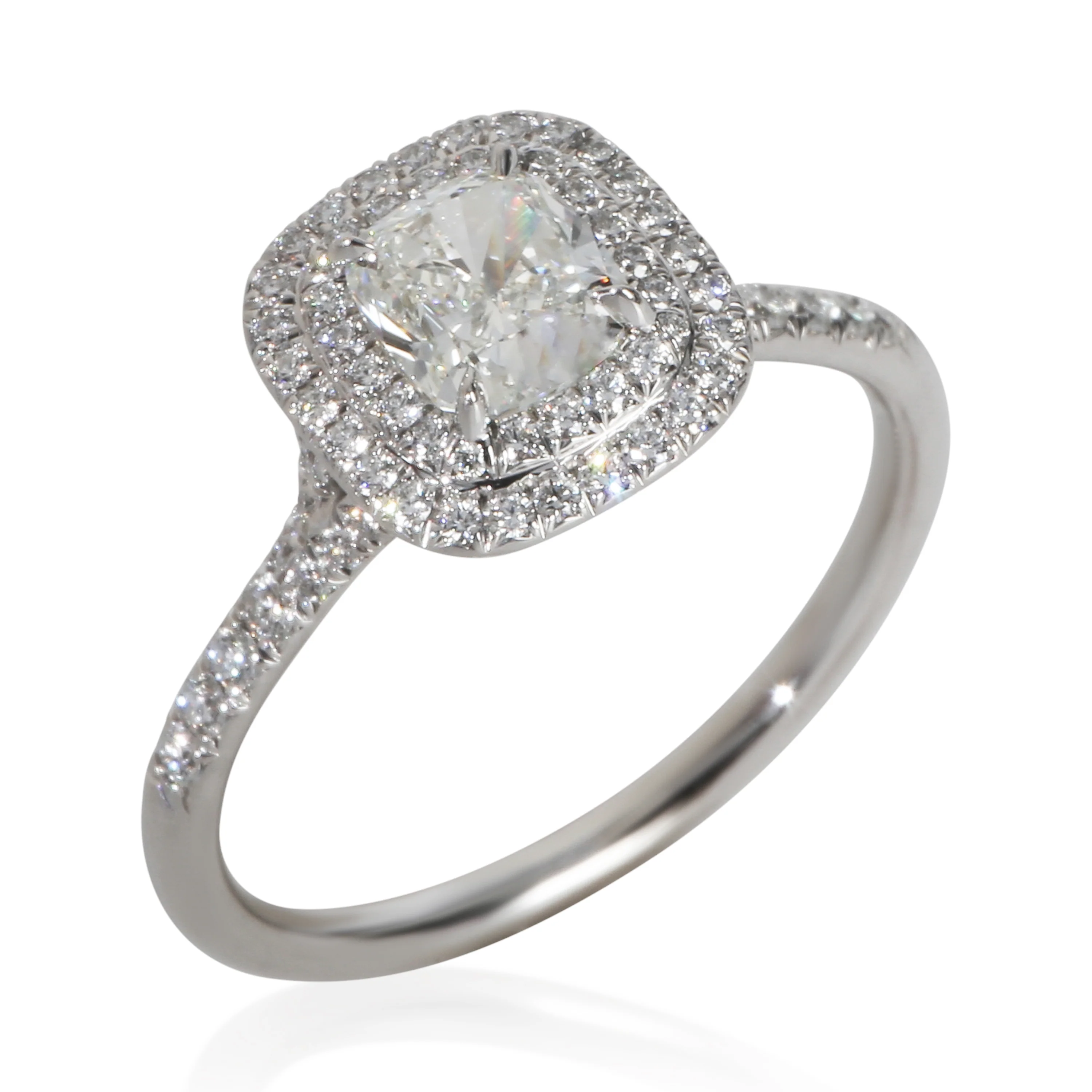 1.07 ct Cushion Diamond Soleste Double Halo Engagement Ring - Image 5