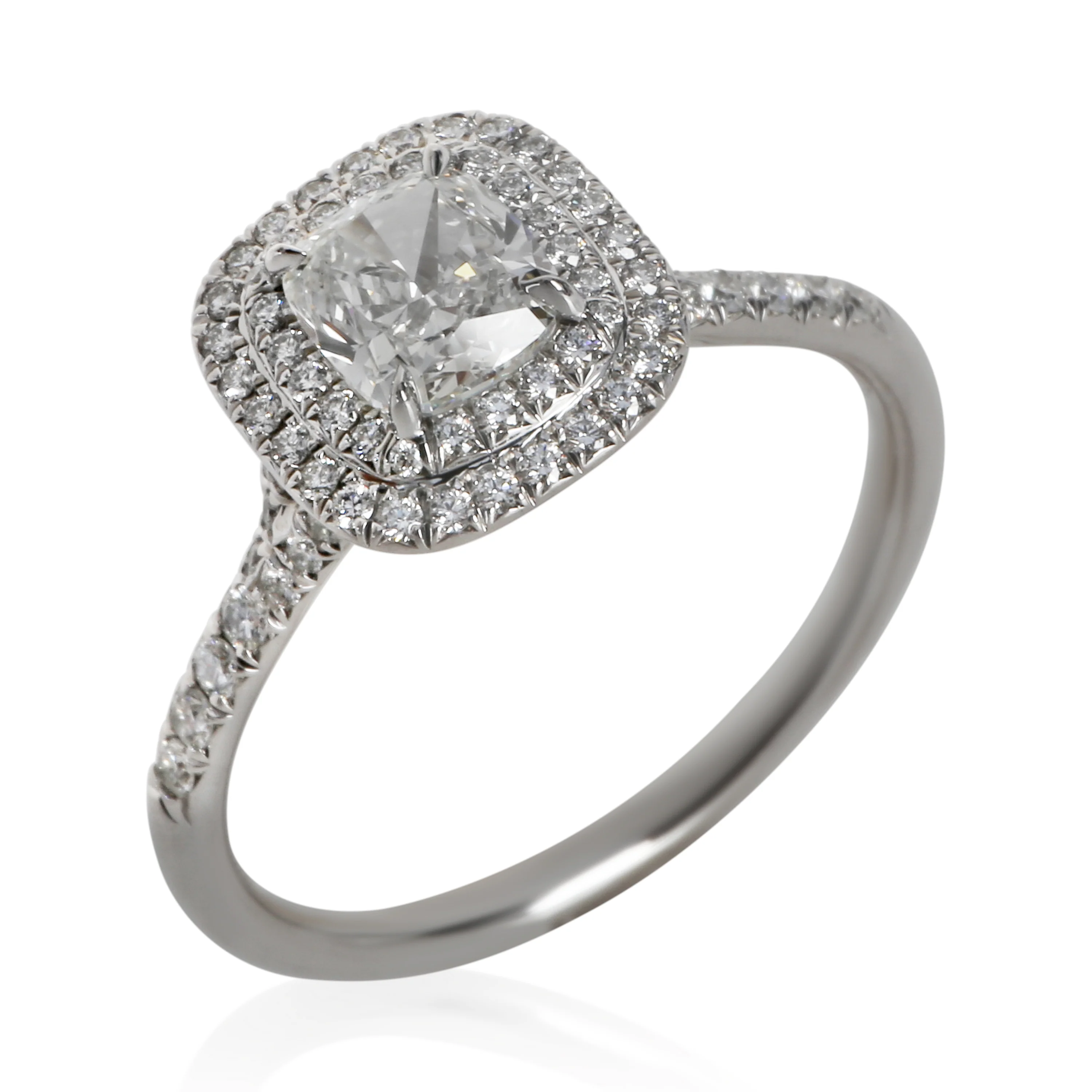 1.07 ct Cushion Diamond Soleste Double Halo Engagement Ring - Image 6
