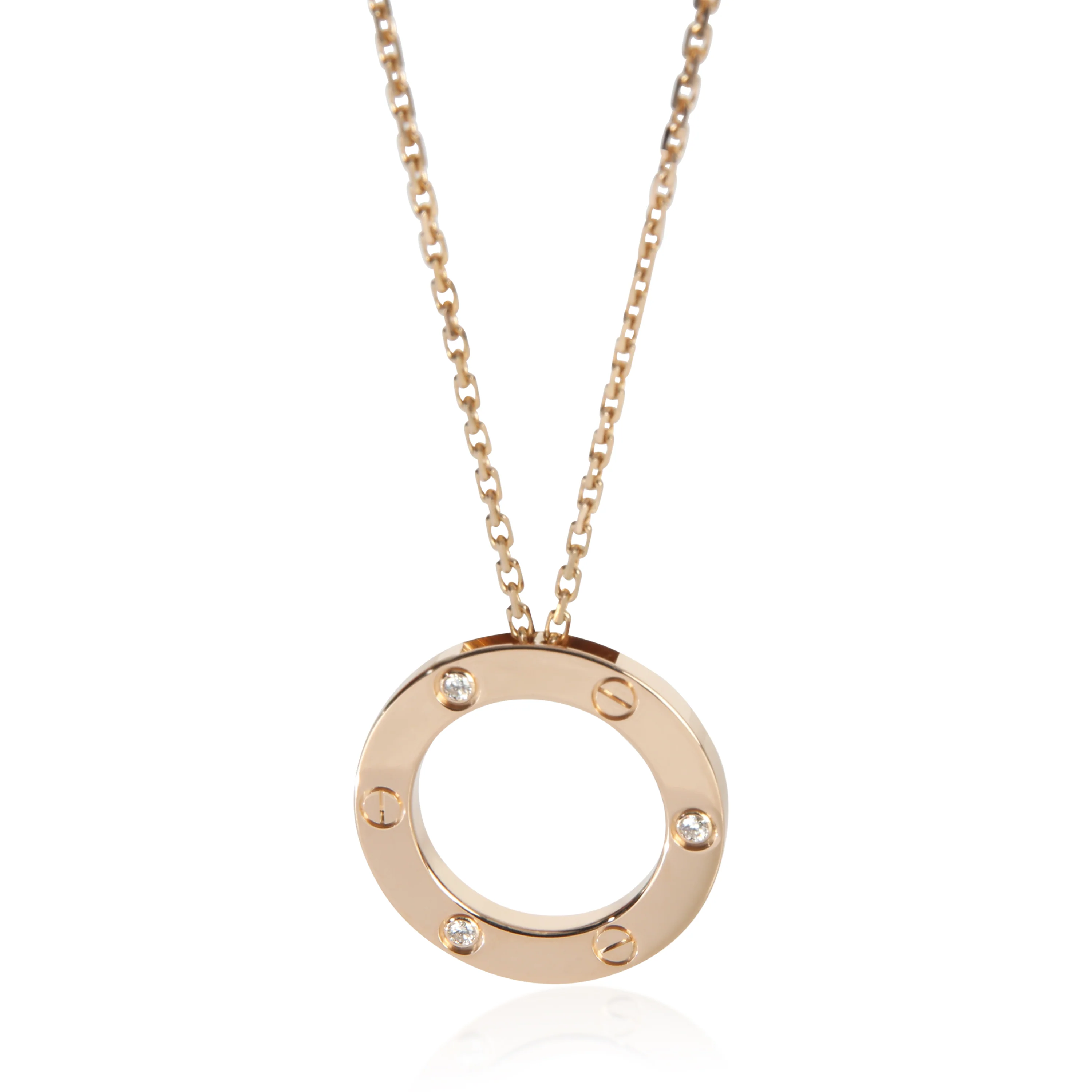 Rose Gold Diamond Love Pendant