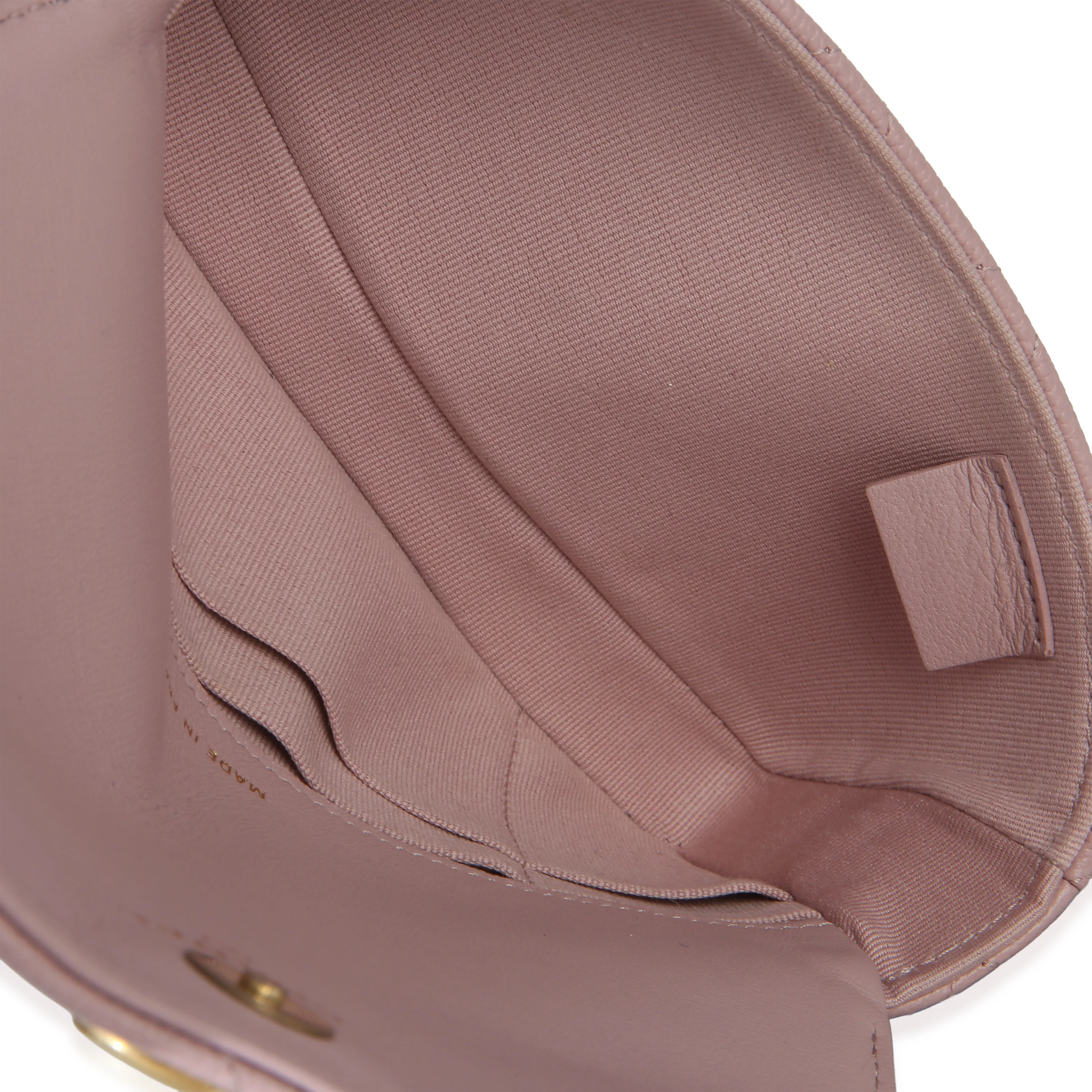 Light Pink Quilted Caviar Sweetheart Phone Holder With Chain Handbag - Image 8