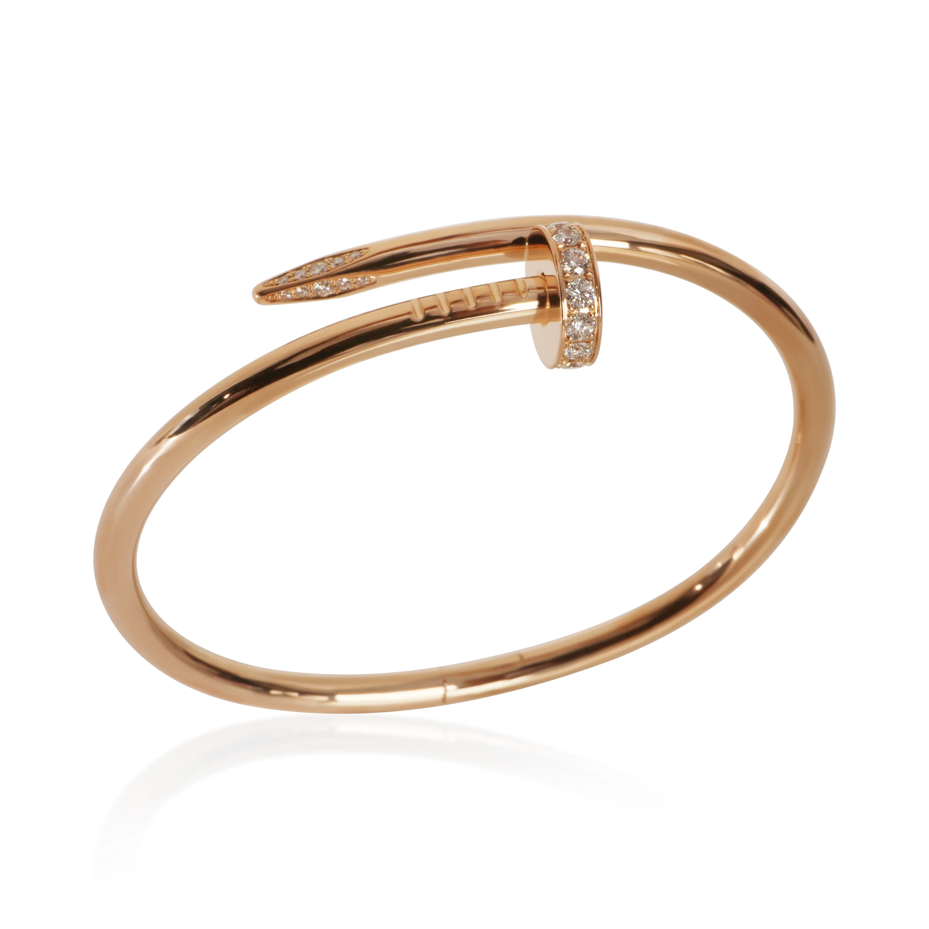 Rose Gold Diamond Juste Un Clou Bracelet - Image 3